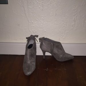 Grey Suede Booties
